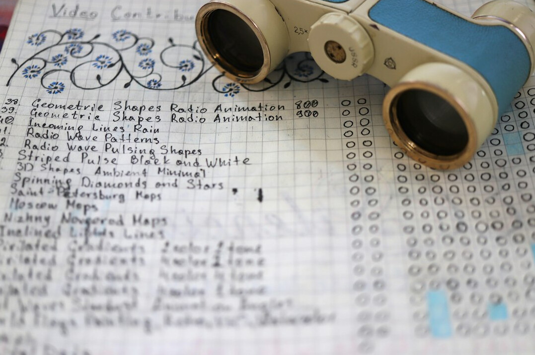 detective notebook with clues